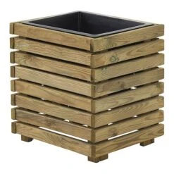 Cerland Horizon Outdoor Square Wooden Planter Tall 40cm -Bloom Haven Herbaceous Perennials Deals Store 004032