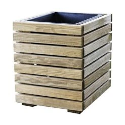 Cerland Horizon Outdoor Square Wooden Planter Tall 40cm -Bloom Haven Herbaceous Perennials Deals Store 004032 01