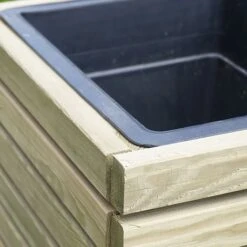 Cerland Horizon Outdoor Square Wooden Planter Tall 40cm -Bloom Haven Herbaceous Perennials Deals Store 004032 ZOOM 02 HD