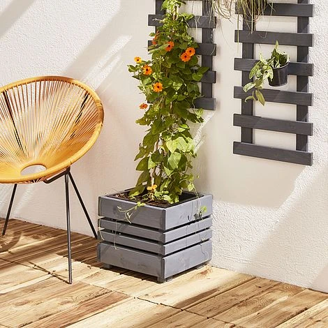 Cerland Geteborg Outdoor Rectangular Wooden Planter 33cm 1 Cerland Geteborg Outdoor Rectangular Wooden Planter 33cm