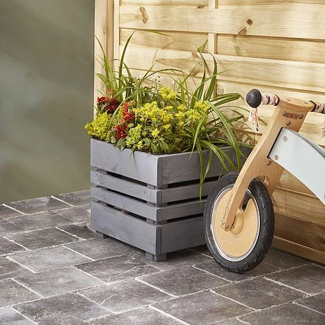 Cerland Geteborg Outdoor Rectangular Wooden Planter 33cm 2 Cerland Geteborg Outdoor Rectangular Wooden Planter 33cm - Image 2