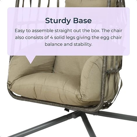 Idooka Rattan Hanging Garden Egg Chair 7 Idooka Rattan Hanging Garden Egg Chair - Image 7