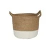 Geilo Jute White Lined Basket H27Cm D28Cm