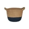 Geilo Jute Navy Lined Basket H20Cm D23Cm