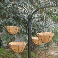 Charlotte Hanging Basket Tree Cascade With 4 Baskets And Liners Included -Bloom Haven Herbaceous Perennials Deals Store 214