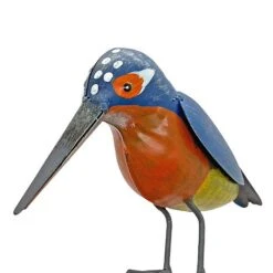Metal Kingfisher Garden Stake 1m Tall Outdoor Bird Ornament -Bloom Haven Herbaceous Perennials Deals Store 2454 1