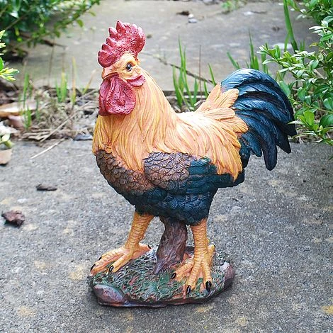 Standing Cockerel Bird Garden Animal Ornament 1 Standing Cockerel Bird Garden Animal Ornament