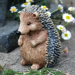 Set Of 3 Hedgehog Garden Animal Ornaments Outdoor Statues -Bloom Haven Herbaceous Perennials Deals Store 3439 2