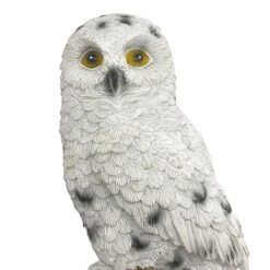 Wall Mountable Snowy Owl Bird On A Branch Garden Ornament -Bloom Haven Herbaceous Perennials Deals Store 3445 SNOW 4