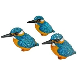 3 Pot Topping Kingfisher Bird Garden Ornaments -Bloom Haven Herbaceous Perennials Deals Store 3710 5
