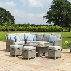 Maze Rattan Oxford Corner Dining Set With Ice Bucket & Rising Dining Table -Bloom Haven Herbaceous Perennials Deals Store 401760 2