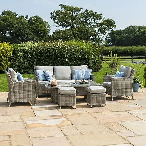 Maze Rattan Oxford Sofa Dining Set With Ice Bucket & Rising Table 2 Maze Rattan Oxford Sofa Dining Set With Ice Bucket & Rising Table - Image 2