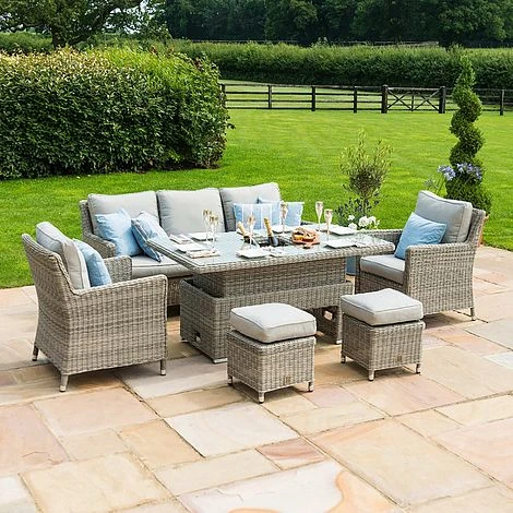 Maze Rattan Oxford Sofa Dining Set With Ice Bucket & Rising Table 3 Maze Rattan Oxford Sofa Dining Set With Ice Bucket & Rising Table - Image 3