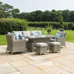 Maze Rattan Oxford Sofa Dining Set With Ice Bucket & Rising Table 17 Maze Rattan Oxford Sofa Dining Set With Ice Bucket & Rising Table -Bloom Haven Herbaceous Perennials Deals Store 401761 12