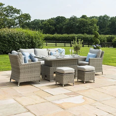 Maze Rattan Oxford Sofa Dining Set With Ice Bucket & Rising Table 4 Maze Rattan Oxford Sofa Dining Set With Ice Bucket & Rising Table - Image 4