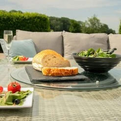 Maze Rattan Oxford Royal Corner Dining Set With Firepit Table -Bloom Haven Herbaceous Perennials Deals Store 403052 19