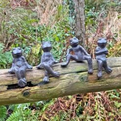 Four Edge Sitting Cast Iron Frog Ornaments -Bloom Haven Herbaceous Perennials Deals Store 430126000708 5