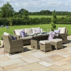 Maze Rattan Luxury Winchester Sofa Dining Set With Ice Bucket And Rising Table 7 Seat -Bloom Haven Herbaceous Perennials Deals Store 450098 5