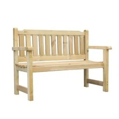 Waltons 2 Seater Pressure Treated Wooden Garden Bench 4ft 21 Waltons 2 Seater Pressure Treated Wooden Garden Bench 4ft -Bloom Haven Herbaceous Perennials Deals Store 4ft Bench Main White Background