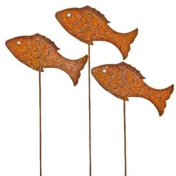 3 Fish Silhouette Stake Garden Ornaments -Bloom Haven Herbaceous Perennials Deals Store 562194020712 7
