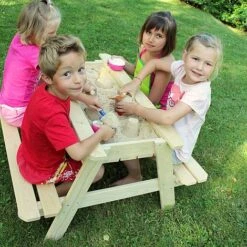 Soulet Childrens Wooden Picnic Table With Sandpit -Bloom Haven Herbaceous Perennials Deals Store 782714 AMB 01