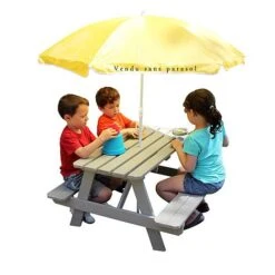 Soulet Childrens Garden Picnic Table Grey -Bloom Haven Herbaceous Perennials Deals Store 783568 DET 02