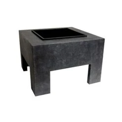 Square Firebowl & Square Console Granite H40Cm W58Cm