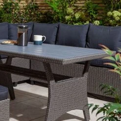 Rowlinson Garden Rattan Corner Sofa Dining Set Grey 8 Seater 10 Rowlinson Garden Rattan Corner Sofa Dining Set Grey 8 Seater -Bloom Haven Herbaceous Perennials Deals Store AlbanyCornerset Grey 021