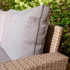 Rowlinson Rattan Garden Corner Sofa Dining Set 8 Seat Oatmeal -Bloom Haven Herbaceous Perennials Deals Store AlbanyCornerset Wheat 051