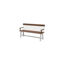 Broadway Acacia Wood Cream Garden Bench H89CM W160CM