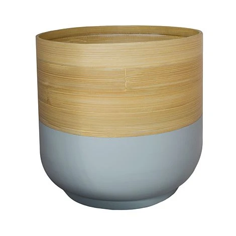 Bamboo Grey Planter D28Cm 1 Bamboo Grey Planter D28Cm
