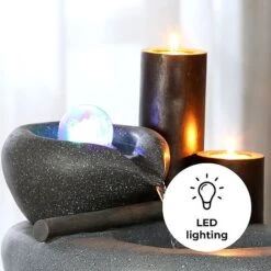 Cascading Bowls LED Garden Water Feature -Bloom Haven Herbaceous Perennials Deals Store Bowl edit4