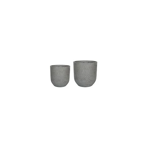 Catania Grey Terrazzo Set Of 2 Round Planters 1 Catania Grey Terrazzo Set Of 2 Round Planters