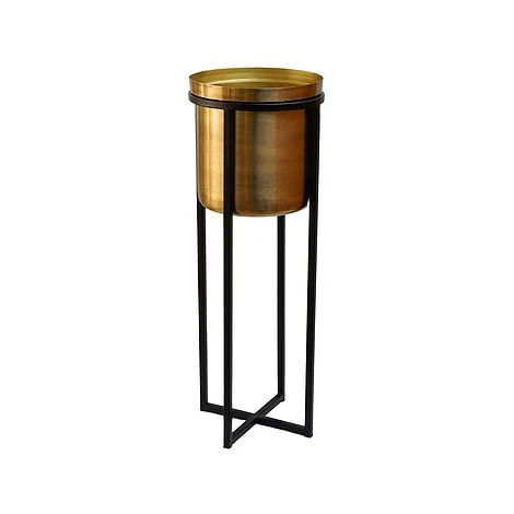 Calla Planter Stand Black/Antique Gold H78CM D29CM 1 Calla Planter Stand Black/Antique Gold H78CM D29CM