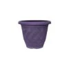 Woven Blossom Planter 41cm Brushed Wood Effect Violet