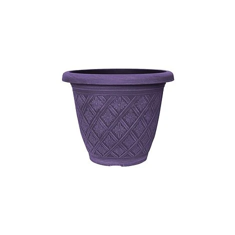 Woven Blossom Planter 41cm Brushed Wood Effect Violet 1 Woven Blossom Planter 41cm Brushed Wood Effect Violet