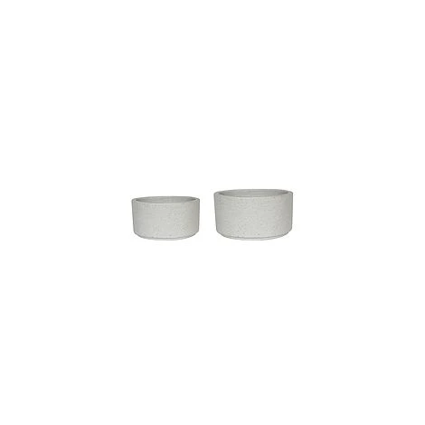 Catania White Terrazzo Set Of 2 Cylinder Bowls 1 Catania White Terrazzo Set Of 2 Cylinder Bowls