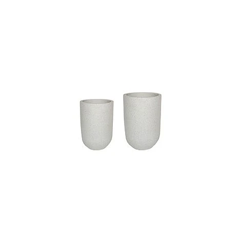 Catania White Terrazzo Set Of 2 Vases 1 Catania White Terrazzo Set Of 2 Vases