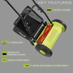 Garden Gear Manual Push Lawn Mower -Bloom Haven Herbaceous Perennials Deals Store D8460 Push Roller Lawn Mower ANN