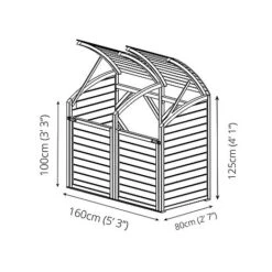 Pressure Treated 5' X 3' Bin Storage Unit 17 Pressure Treated 5' X 3' Bin Storage Unit -Bloom Haven Herbaceous Perennials Deals Store Double20Bine20Store