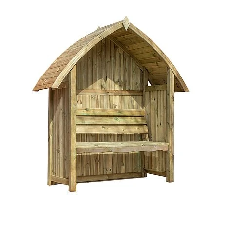Waltons Wooden Arch Top Garden Pressure Treated Arbour Seat 4 Waltons Wooden Arch Top Garden Pressure Treated Arbour Seat - Image 4