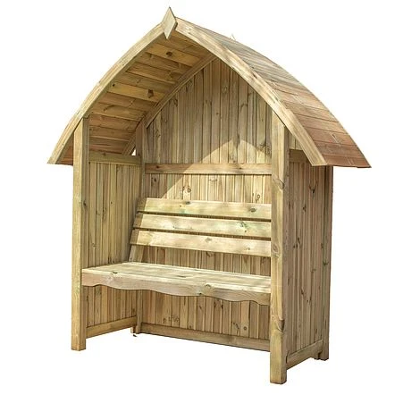 Waltons Wooden Arch Top Garden Pressure Treated Arbour Seat 6 Waltons Wooden Arch Top Garden Pressure Treated Arbour Seat - Image 6