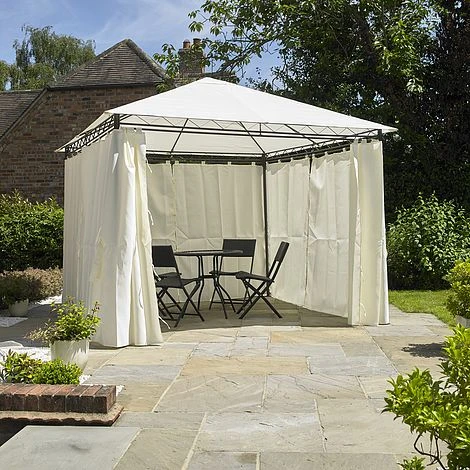 Aphrodite Heavy Duty Garden Gazebo With Side Curtains 2.7m 2 Aphrodite Heavy Duty Garden Gazebo With Side Curtains 2.7m - Image 2