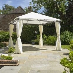 Aphrodite Heavy Duty Garden Gazebo With Side Curtains 2.7m 10 Aphrodite Heavy Duty Garden Gazebo With Side Curtains 2.7m -Bloom Haven Herbaceous Perennials Deals Store FSGHD LS3201