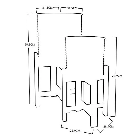 Idooka Metal Barrel Plant Pot Pair With Wooden Stands 4 Idooka Metal Barrel Plant Pot Pair With Wooden Stands - Image 4