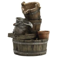 Cascading Barrel Water Feature And Planter 14 Cascading Barrel Water Feature And Planter -Bloom Haven Herbaceous Perennials Deals Store G1393 8 1000x1000 1