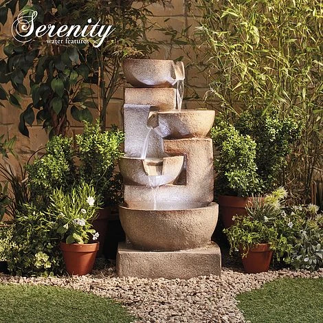 4 Tier Laguna Cascade Water Feature With Light 1 4 Tier Laguna Cascade Water Feature With Light