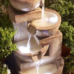 4 Tier Laguna Cascade Water Feature With Light 14 4 Tier Laguna Cascade Water Feature With Light -Bloom Haven Herbaceous Perennials Deals Store G1415 4 Tier Luguna cascade Water 5