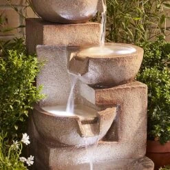4 Tier Laguna Cascade Water Feature With Light 11 4 Tier Laguna Cascade Water Feature With Light -Bloom Haven Herbaceous Perennials Deals Store G1415 4 Tier20Luguna ascade Water