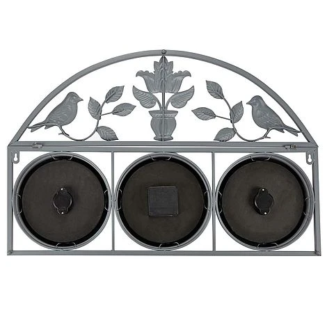 Garden Wall Clock - Grey 4 Garden Wall Clock - Grey - Image 4